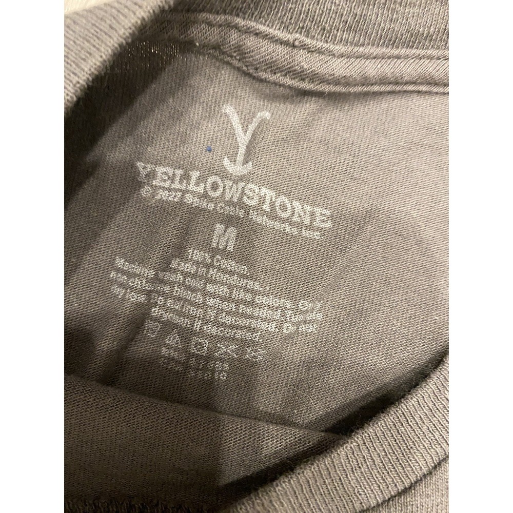 Yellowstone Shirt Womens Medium M Gray Dutton Ranch Logo Short Sleeve Crew Neck - Picture 6 of 6